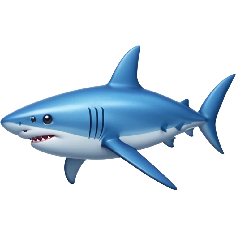 glitter azul-marinho tubarão emoji