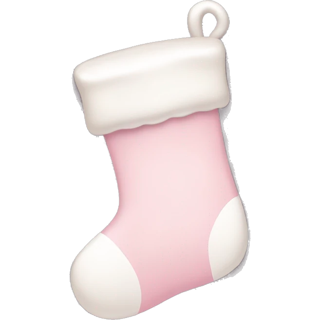  light pink Christmas stocking emoji