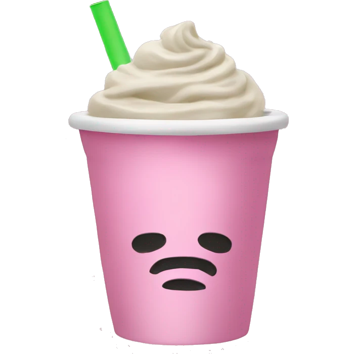 Boba in pink cup emoji