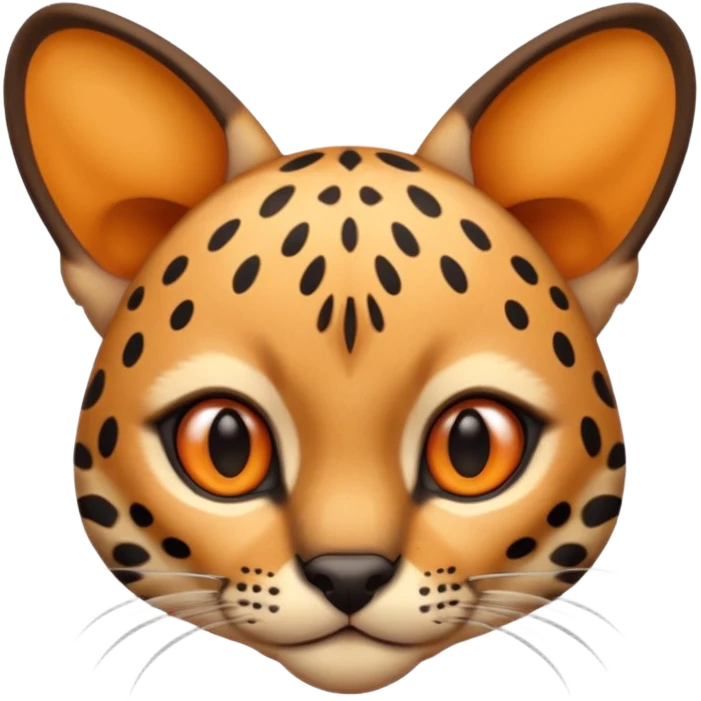 Draw an emoji of the face of an ocelot. emoji