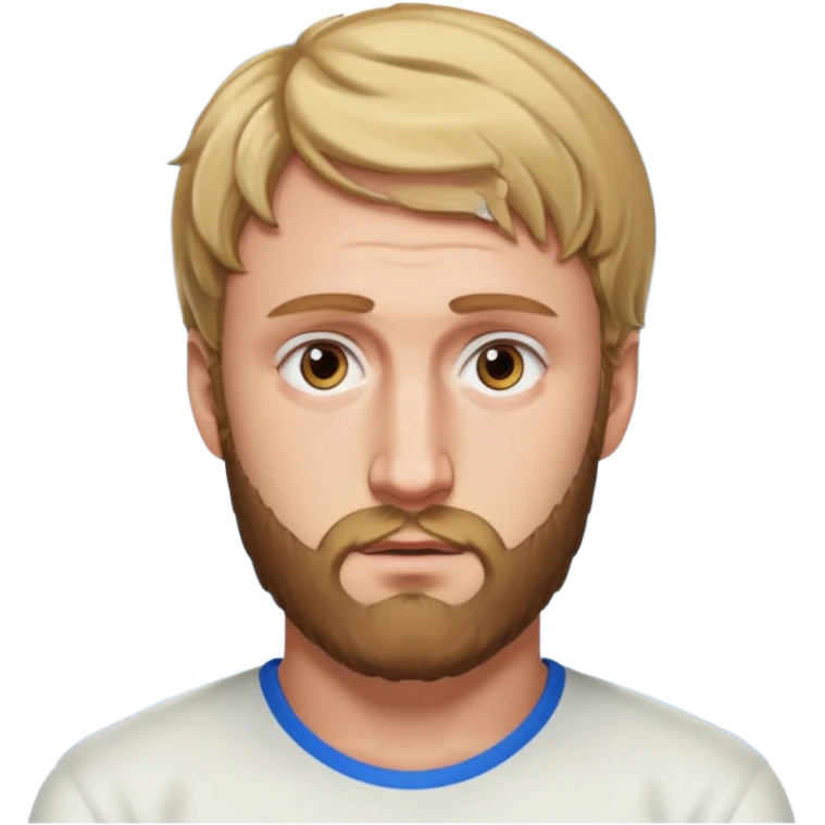 logan paul emoji, with a beard, serious face emoji