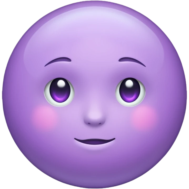 realistic looking lilac moon emoji