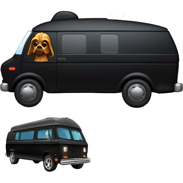 Side view Darth Vader’s and Scooby Doo’s mystery van emoji