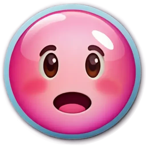 Pink iOS emoji bubble emoji