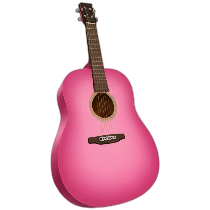 Pink Acoustic guitar emoji
