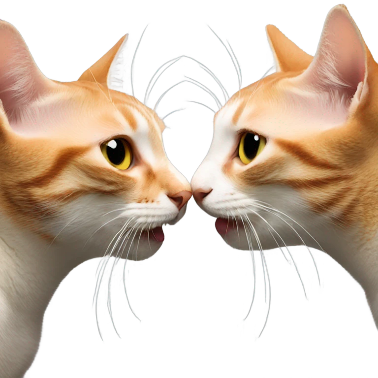 Two cats kissing emoji