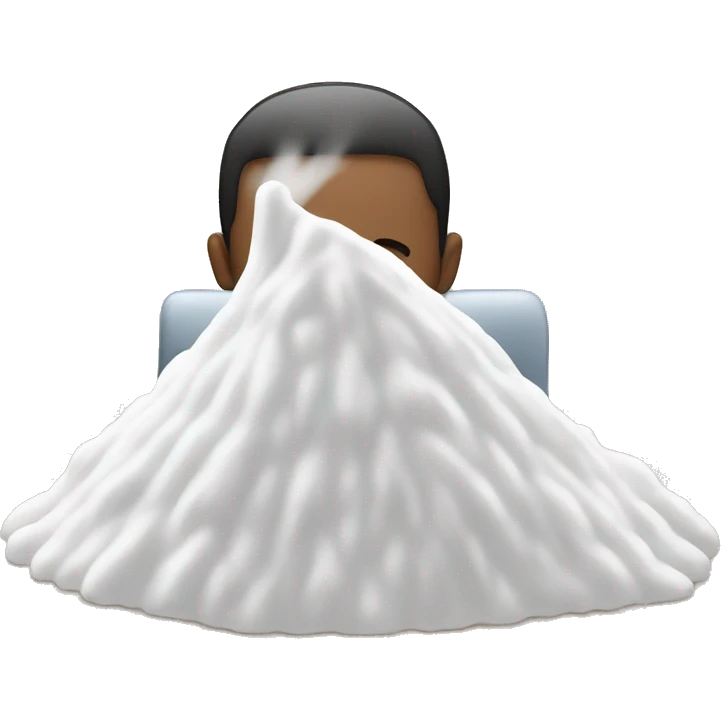 person putting their face into a pile of flour emoji