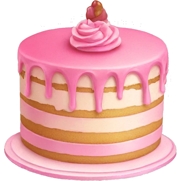Pink vintage cake emoji