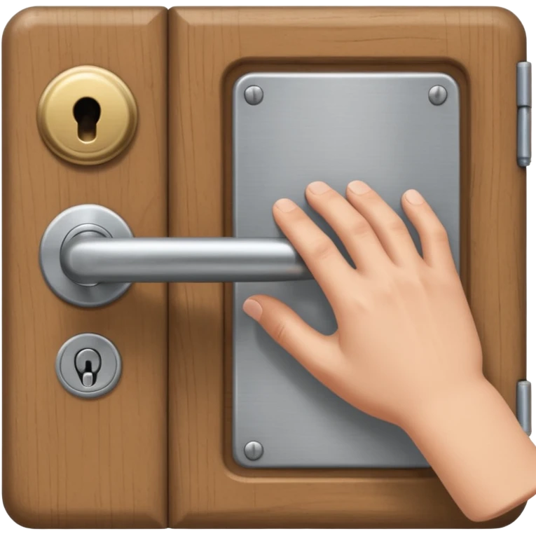 Someone locking a door emoji