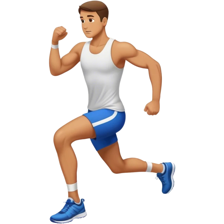 man high-knees exercise emoji