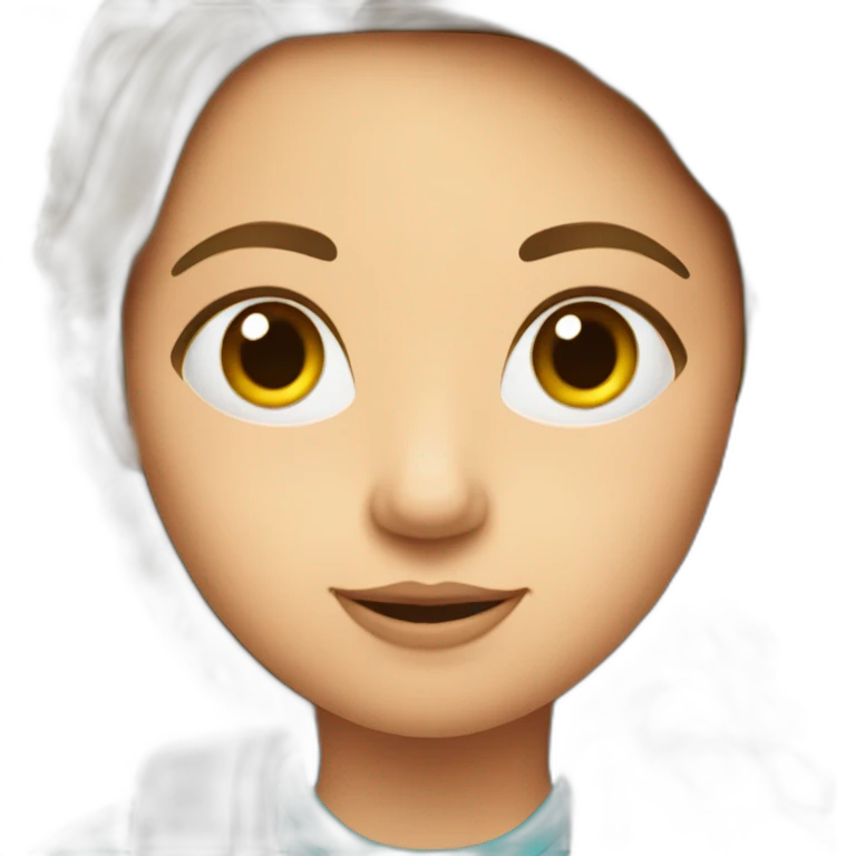 insctructor at driving school woman with brown hairs emoji