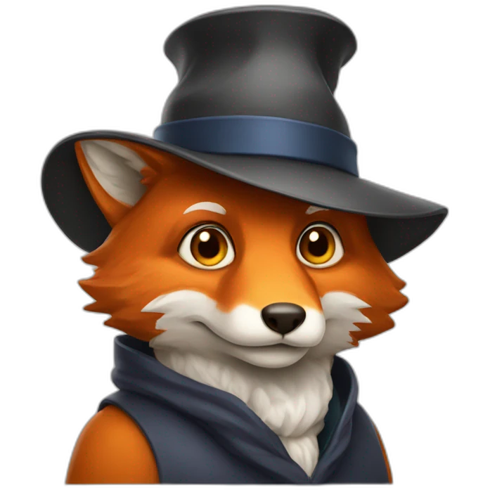 Professor Fox with academic hat emoji