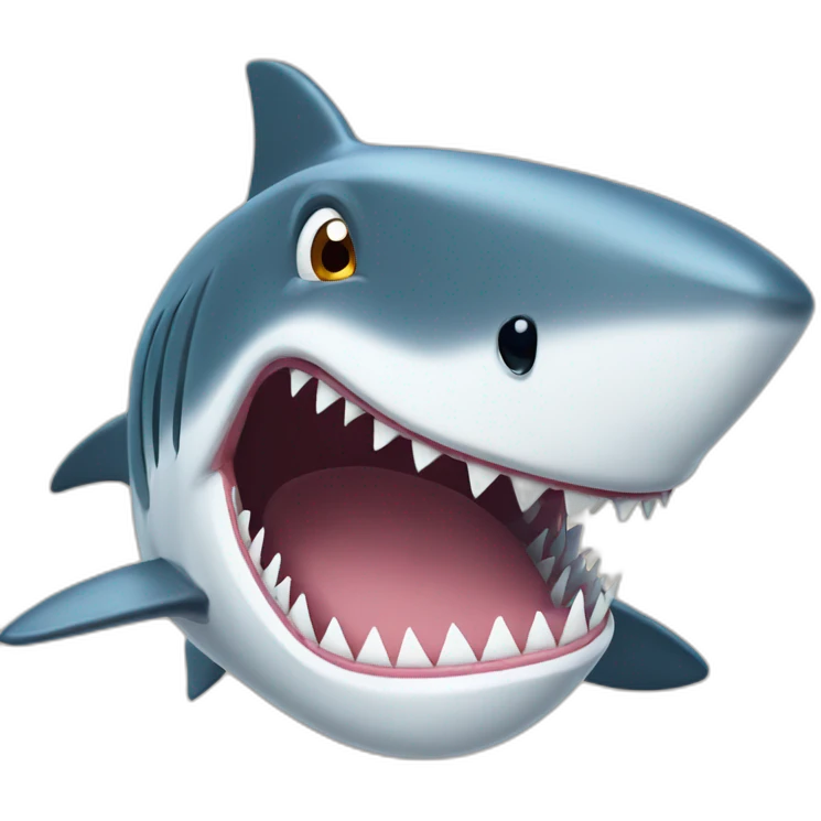 Funny shark emoji