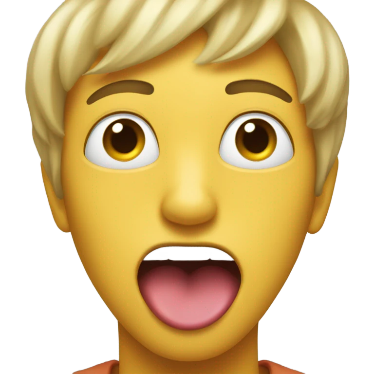 Eyes open tongue emoji