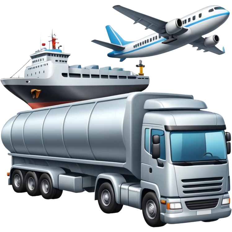 truck, ship, and plane together, representing Transport emoji