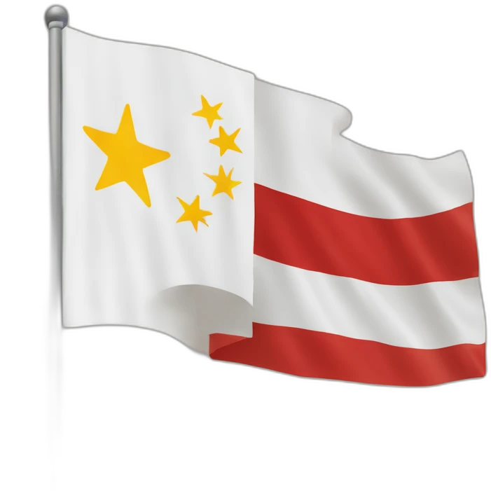 China new country flag after democratize emoji