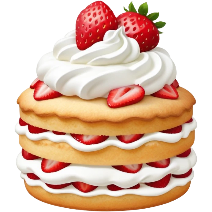 An enchanting and whimsical strawberry shortcake emoji
