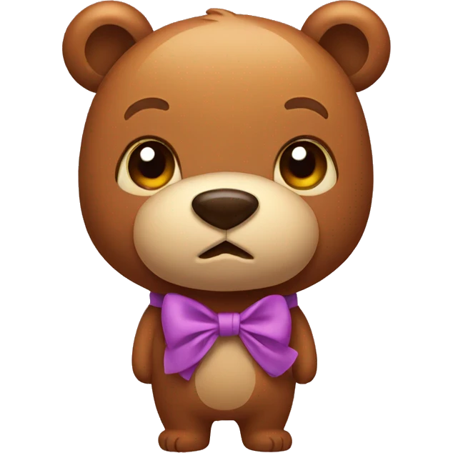 Bear with bow emoji