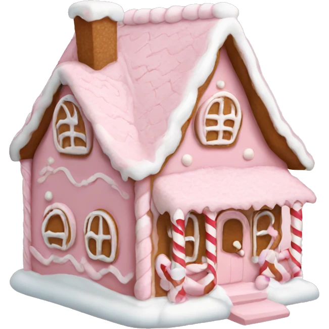 light pink gingerbread house emoji