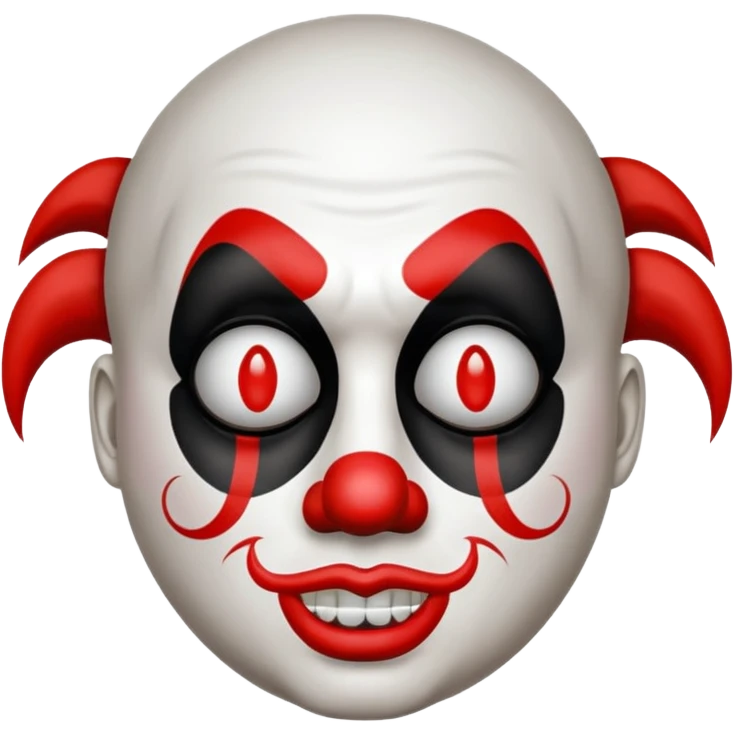 The simple Insane Clown Posse face makeup on a simple round emoji emoji