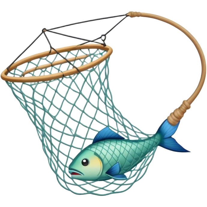 Cast net to catch fish emoji