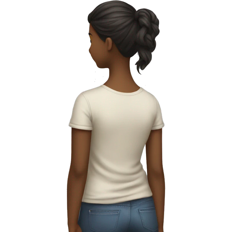 girl from the back from a slight angle emoji