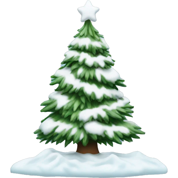snow with christmas tree emoji