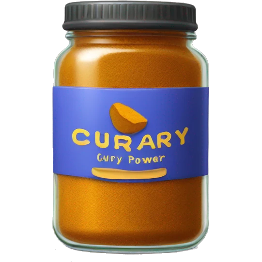 Curry powder in a jar emoji