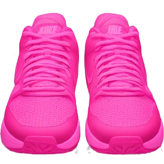 Nike Shoes in neon pink emoji
