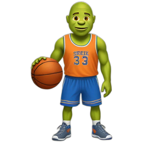 Shrek in basketbal tshirt emoji
