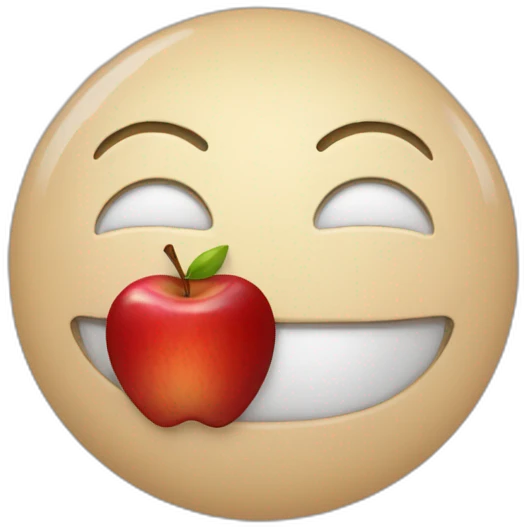 red apple smile emoji