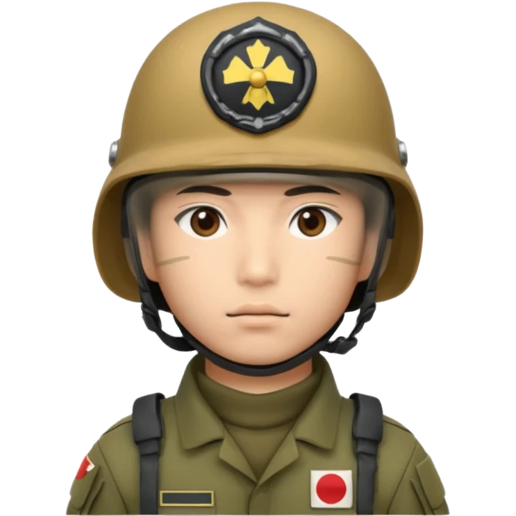 modern japanese jsdf soldier face emoji