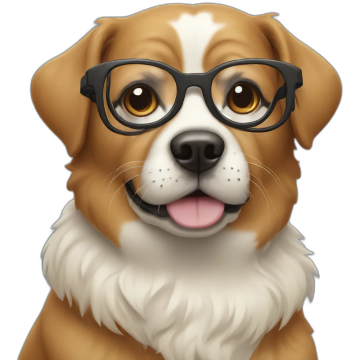 Dog with glasses emoji