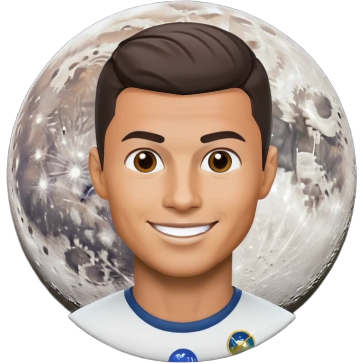 generate an emoji of the head of cristiano ronaldo in the moon emoji