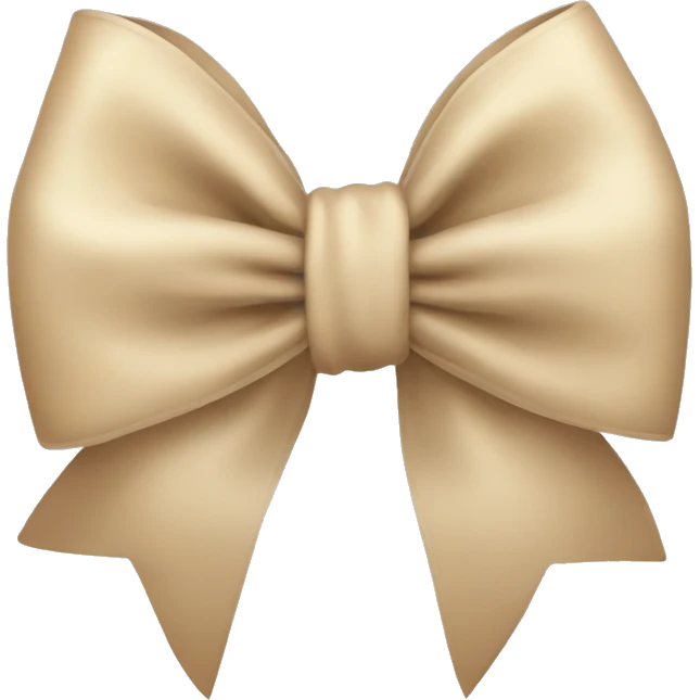 Beige bow emoji