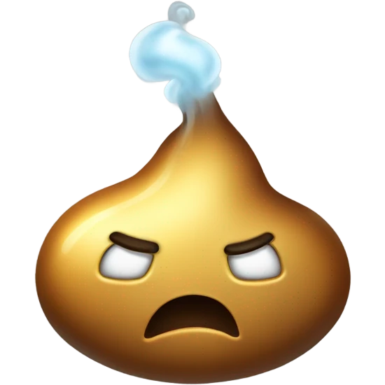 Golden poop smoking  emoji