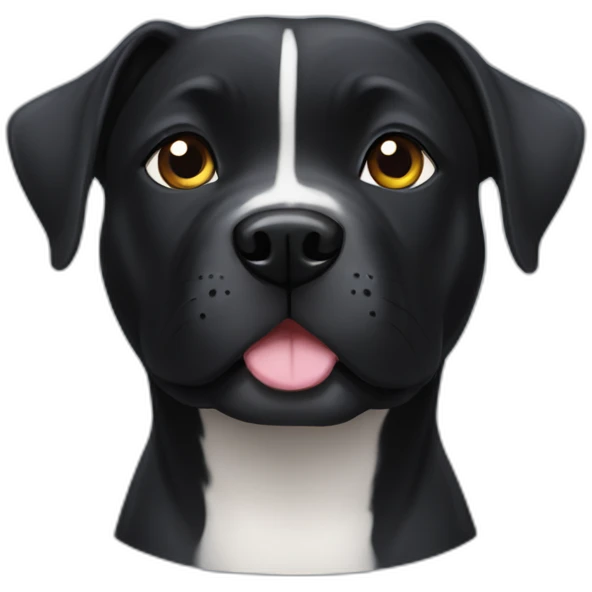 black staffie dog emoji