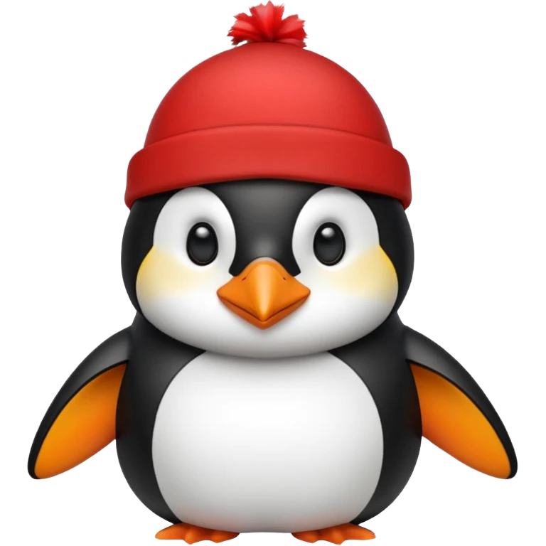 penguen with red cap emoji