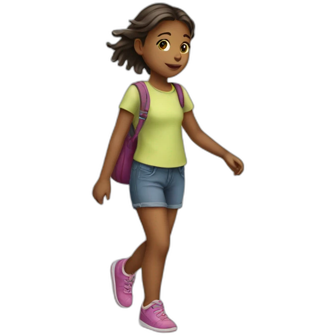 child girl walking emoji