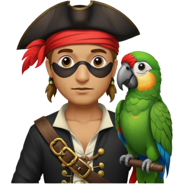 pirate and parrot emoji