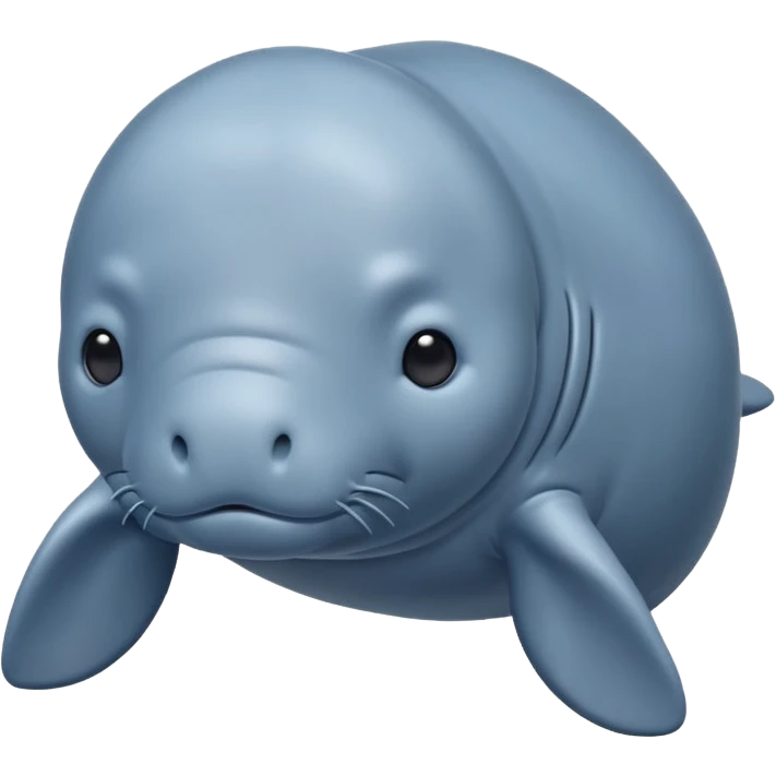 Manatee with gray-blue skin emoji