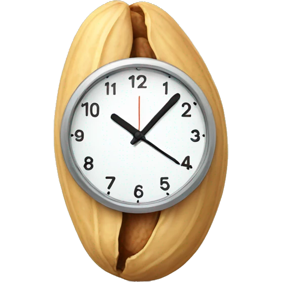 Peanut telling time emoji