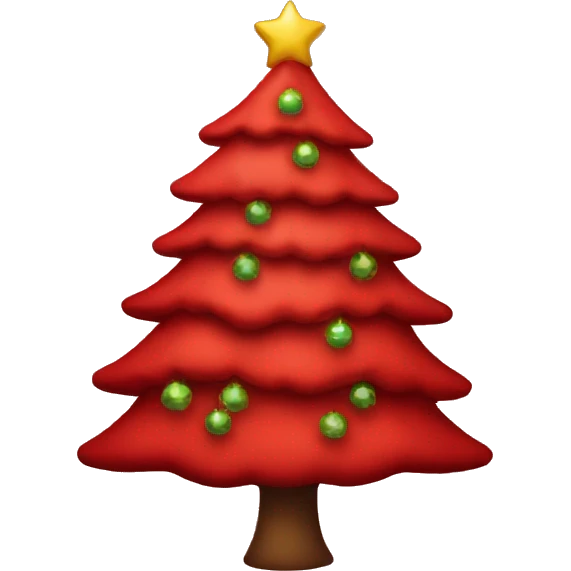 Red christmas tree emoji