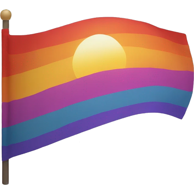 sunset flag lesbian emoji