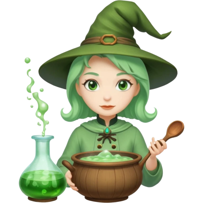 green witch cooking potion emoji