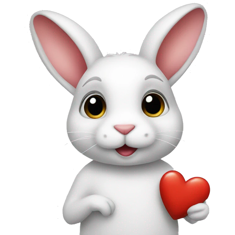 Rabbit wth heart emoji