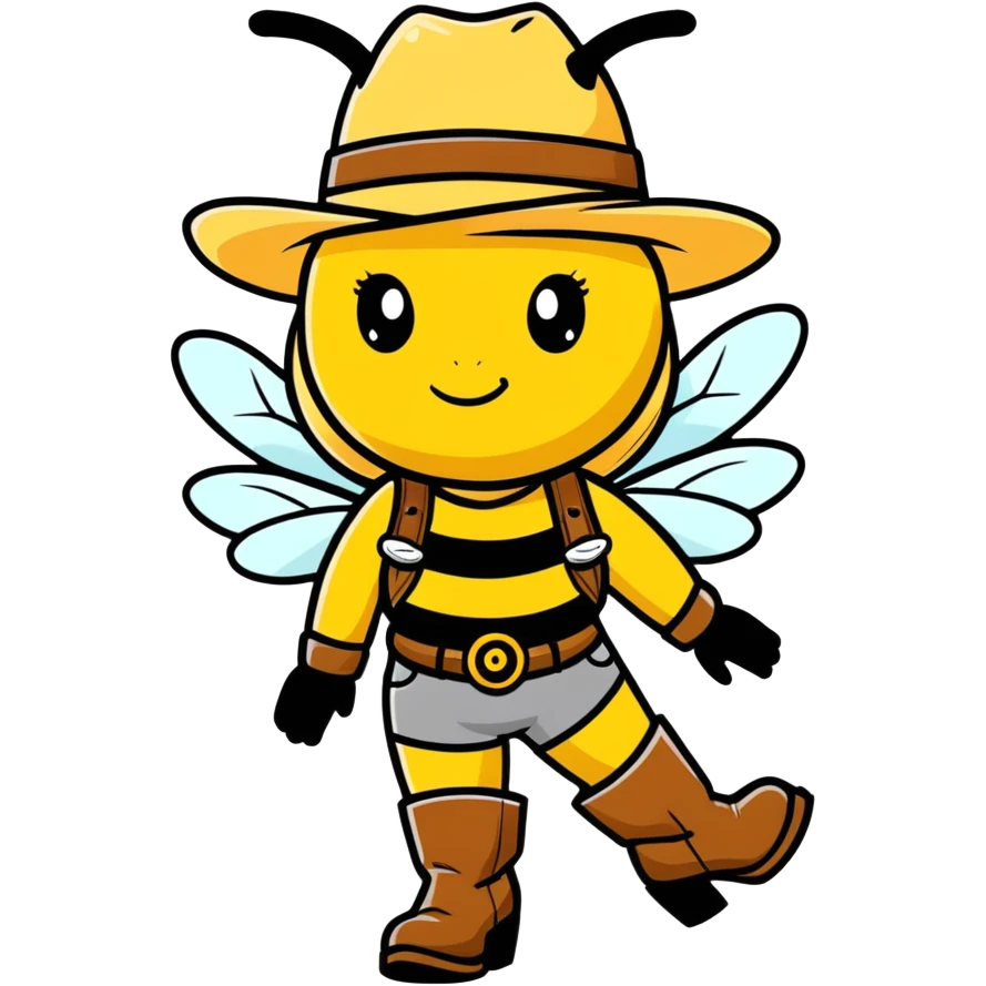 Female bee cowgirl emoji