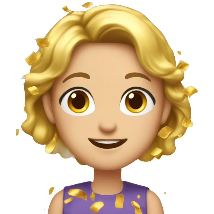 gold confetti birthday emoji