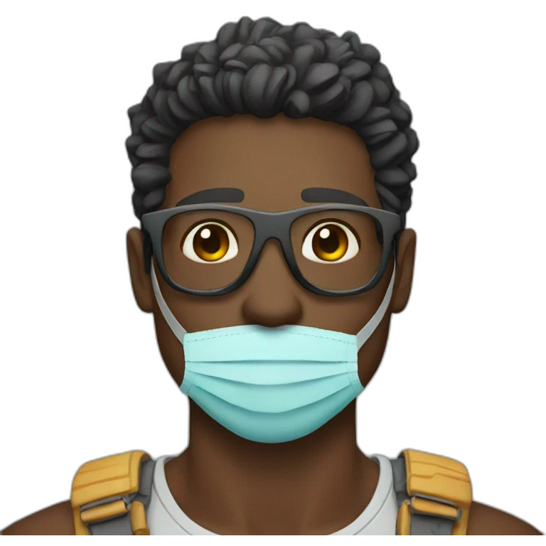 Cool mask man selfie emoji