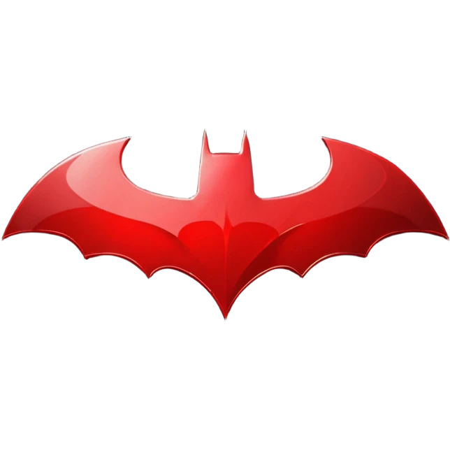 Batman logo in red emoji